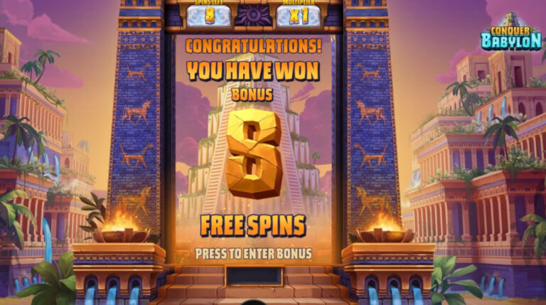 conquer-babylon-free-spin-feature